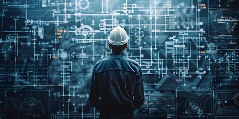 Determined Engineer Contemplating Complex Technical Challenge