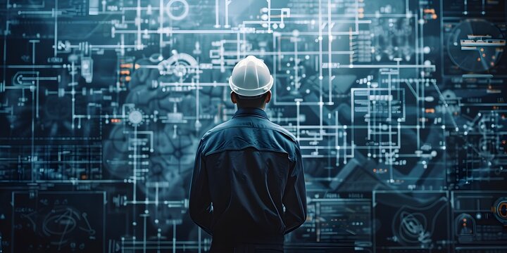 Determined Engineer Contemplating Complex Technical Challenge