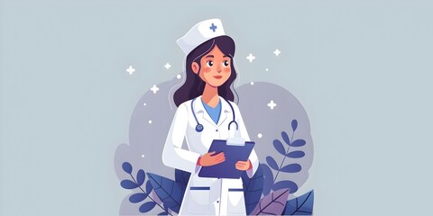 Female Nurse Developing Wellness Plan for Patient Treatment and Care