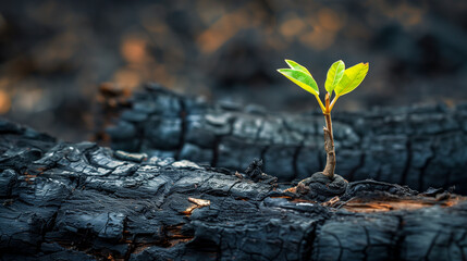 Sprout of a Burnt Tree