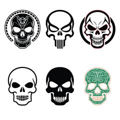 Skull set (use in sticker, logo, and various types and others)