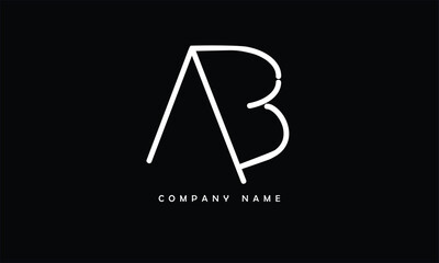 AB, BA, A, B Abstract Letters Logo Monogram
