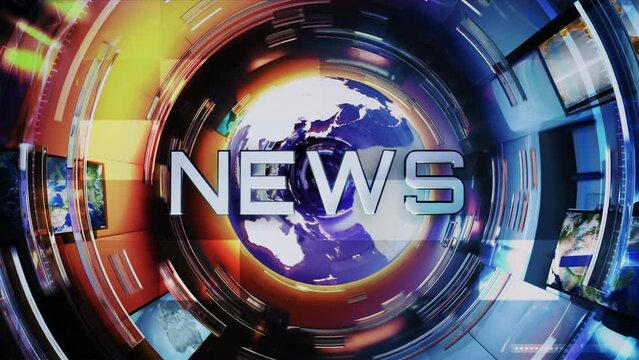 Animated News Special Report Open Intro Transition. Studio Background For News Report And News On World Live Report. TV Station Broadcasting. All Videos Included In My Portfolio.
