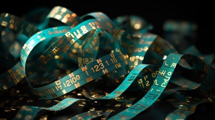 A close-up photo of a stock market ticker tape with rapidly rising and falling numbers, representing the volatility of the stock market.