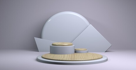 Abstract Background with Podium for product display 3d render