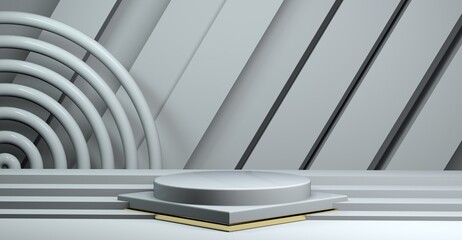 Obraz premium Abstract Background with Podium for product display 3d render