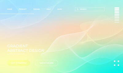 Pastel Color Gradient Vector Background for Web Design