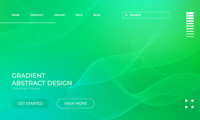 Stunning Vector Gradient Green Tones Background for Landing Page