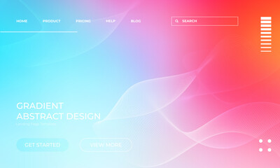 Colorful Gradient Blur Background Landing Page Template