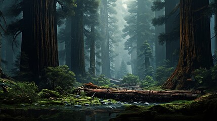 Redwood jungle UHD wallpaper