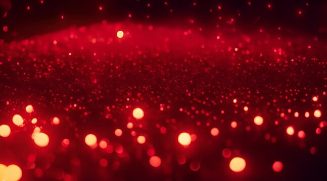 Abstract golden and pink light particles glitter sparkle motion fantasy background
