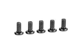 hex socket head screw in black color on isolated white background close up