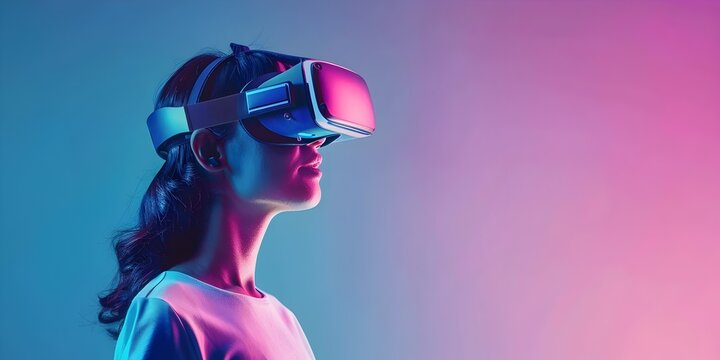 Immersion of the Virtual Reality Product Launch Innovator for Futuristic Technology Showcase