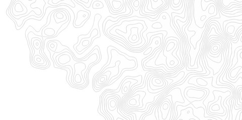 	
Vector geography landscape Topo contour map on white background, Topographic contour lines. Seamless pattern with lines Topographic map. Geographic mountain relief diagram line wave carve pattern.