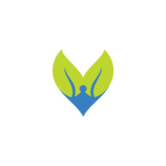 Heart care health medical vector logo design