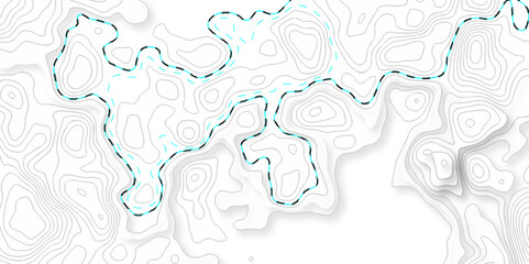 	
Vector geography landscape Topo contour map on white background, Topographic contour lines. Seamless pattern with lines Topographic map. Geographic mountain relief diagram line wave carve pattern.