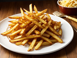 french fries in plate