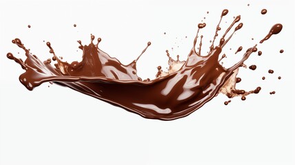 chocolate splash isolated on transparent background - food, drink, lifestyle.