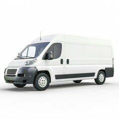 Delivery van with a completely white cabin, ideal for advertising, an option for delivery, logistics, cleaning, transportation companies, cargo truck ideal for commercials.