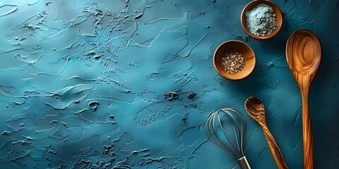 Light Blue Business Illustration: Cook's Utensils for Design Inspiration