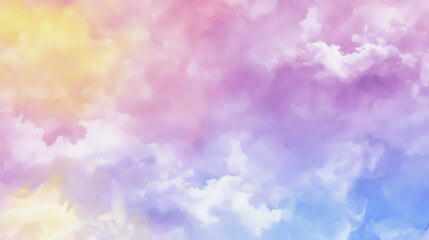 Pastel dream sky with abstract clouds and soft colors creating a peaceful and tranquil atmosphere. Perfect for creative and inspirational backgrounds. Featuring pink clouds. Blue sky