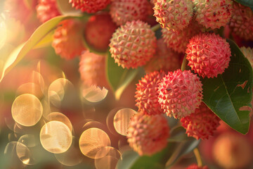 Sun-kissed Lush Lychee Orchard