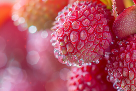 Dew-Kissed Strawberries in Close-Up