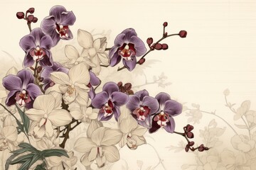An isolated royal orchid bouquet flower plant inflorescence. - obrazy, fototapety, plakaty