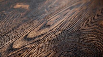 Walnut-Stained Ash Wood with Bold Grain Patterns