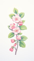 Craft a digital illustration of an eye-level angle raspberry blossom using CG 3D techniques, infusing it with a mesmerizing depth and realism that beckons the audience to explore its intricate beauty