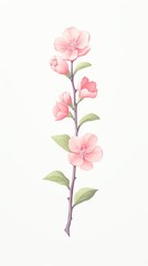 Create a digital masterpiece of a long shot quince blossom, incorporating photorealistic details to highlight its exquisite nature Utilize 3D rendering for a modern twist on showcasing this rare, capt