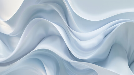 Obraz premium Digital illustration featuring calming blue and white wave patterns