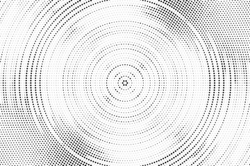 Dotted circular logo. circular concentric dots isolated on the white background. Halftone fabric design. Halftone circle dots texture. Vector design element for various purposes.	