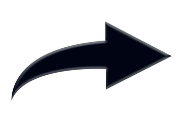 3d black arrow icon