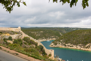 Bonifacio town in Corsica Island, France