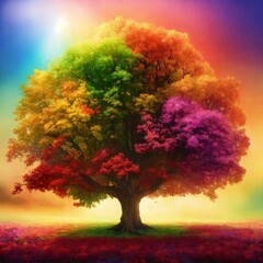 A colorful  tree.