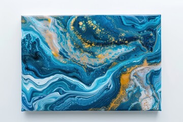 Mouse marble acrylic pour abstract painting canvas.