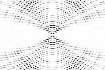 Dotted circular logo. circular concentric dots isolated on the white background. Halftone fabric design. Halftone circle dots texture. Vector design element for various purposes.	