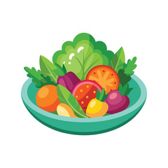 Dish with vegetables isolated