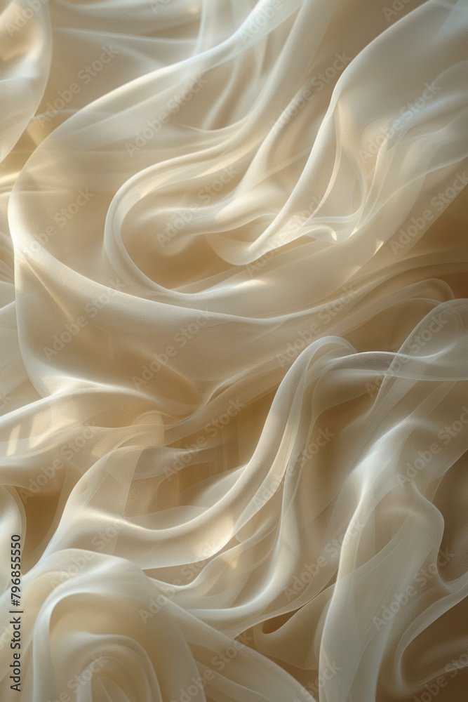 Aufkleber soft silk-like waves in a gentle ivory, conveying ease and smooth integration of new technologies,