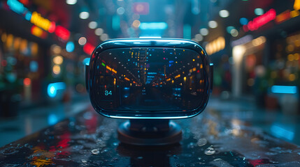 Blank Canvas for Business Tech Background in Virtual Reality with Copy Space