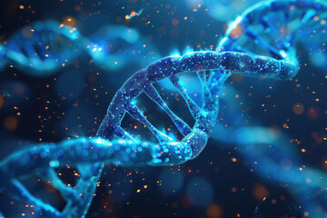 DNA Spiral, 3d Render, Generative AI