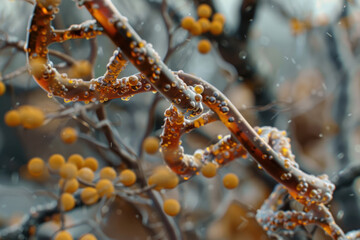 DNA Spiral, 3d Render, Generative AI