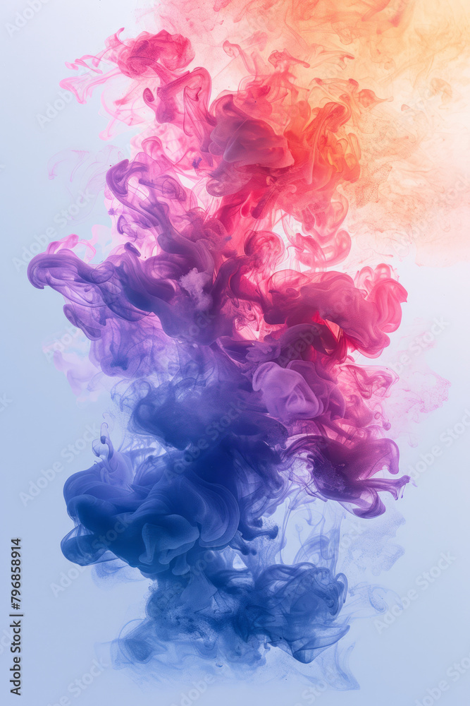 Poster a splash of watercolor hues blending into each other, creating a soft yet impactful visual for beaut