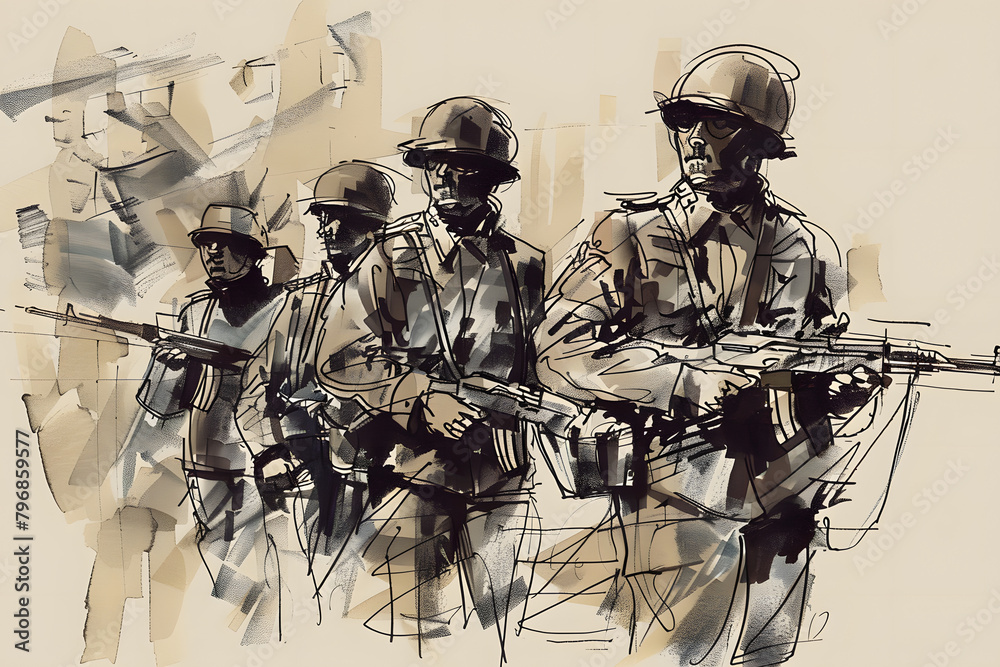 Wall mural Modern German soldiers