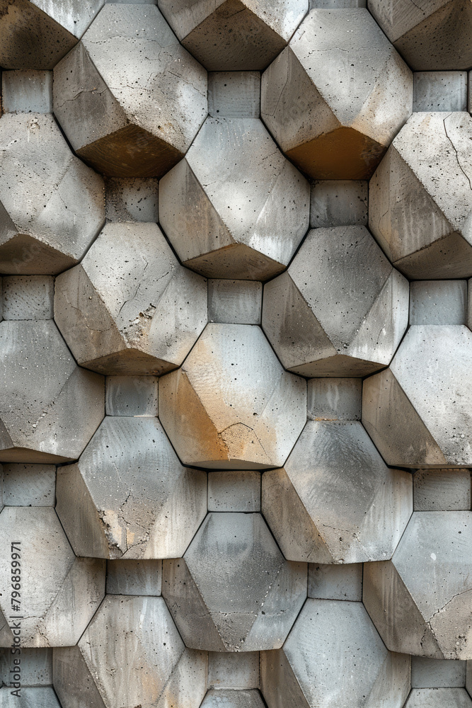 Aufkleber A seamless pattern of interlocking hexagons, each line perfectly aligned for a modern, honeycomb effect,