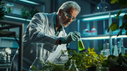 A Scientist Conducting Plant Research
