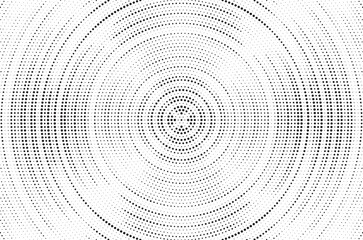 Dotted circular logo. circular concentric dots isolated on the white background. Halftone fabric design. Halftone circle dots texture. Vector design element for various purposes.	