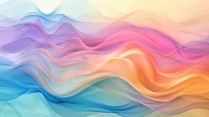 Fototapeta premium Gradient abstract wave delicate colors background