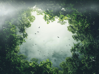 Background representing the power of nature, with copy space 